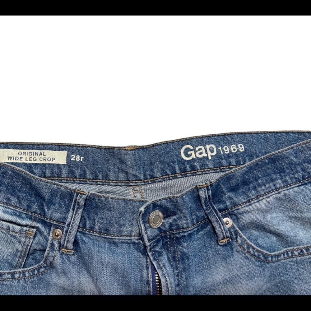 GAP (EUC) 100% COTTON ORIGINAL WIDE LEG CROP, SIZE 6 (28) - Picture 3 of 6